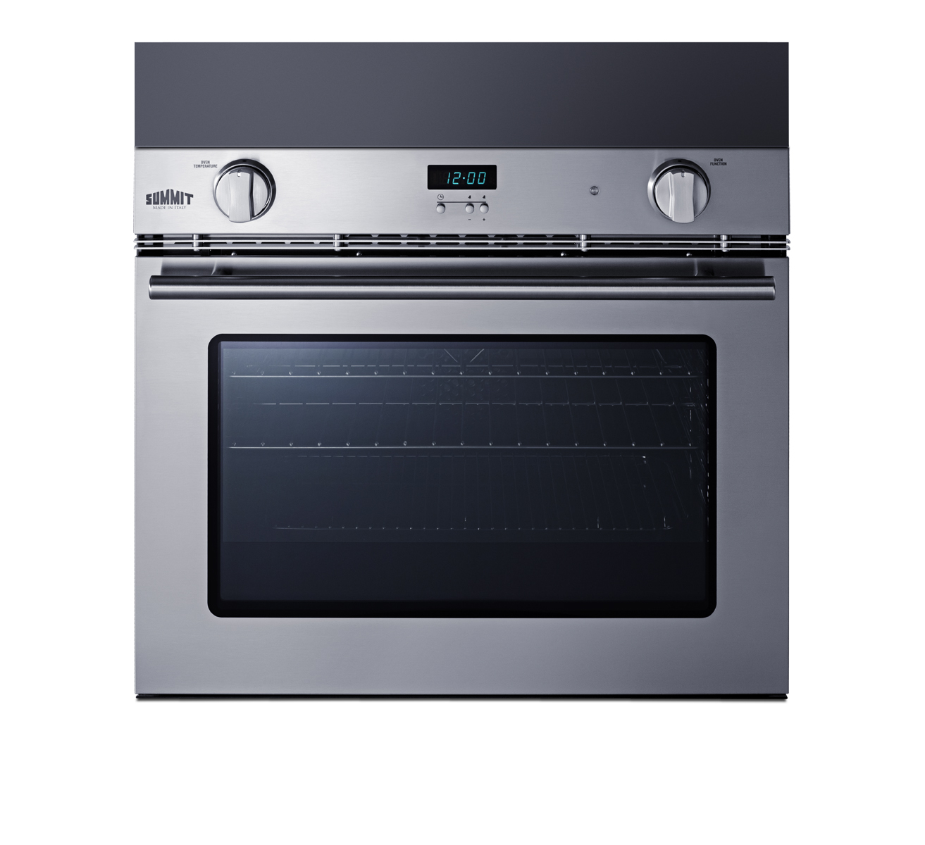 Wall oven trim kit in black for installation with Summit SGWOGD27 or other 27